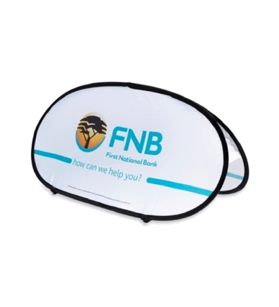 We supply branded pop up banners .