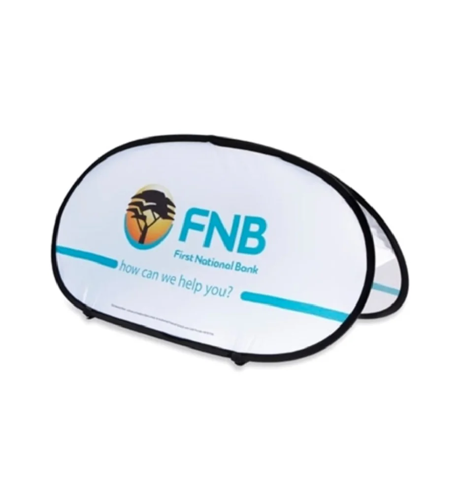 We supply branded pop up banners .